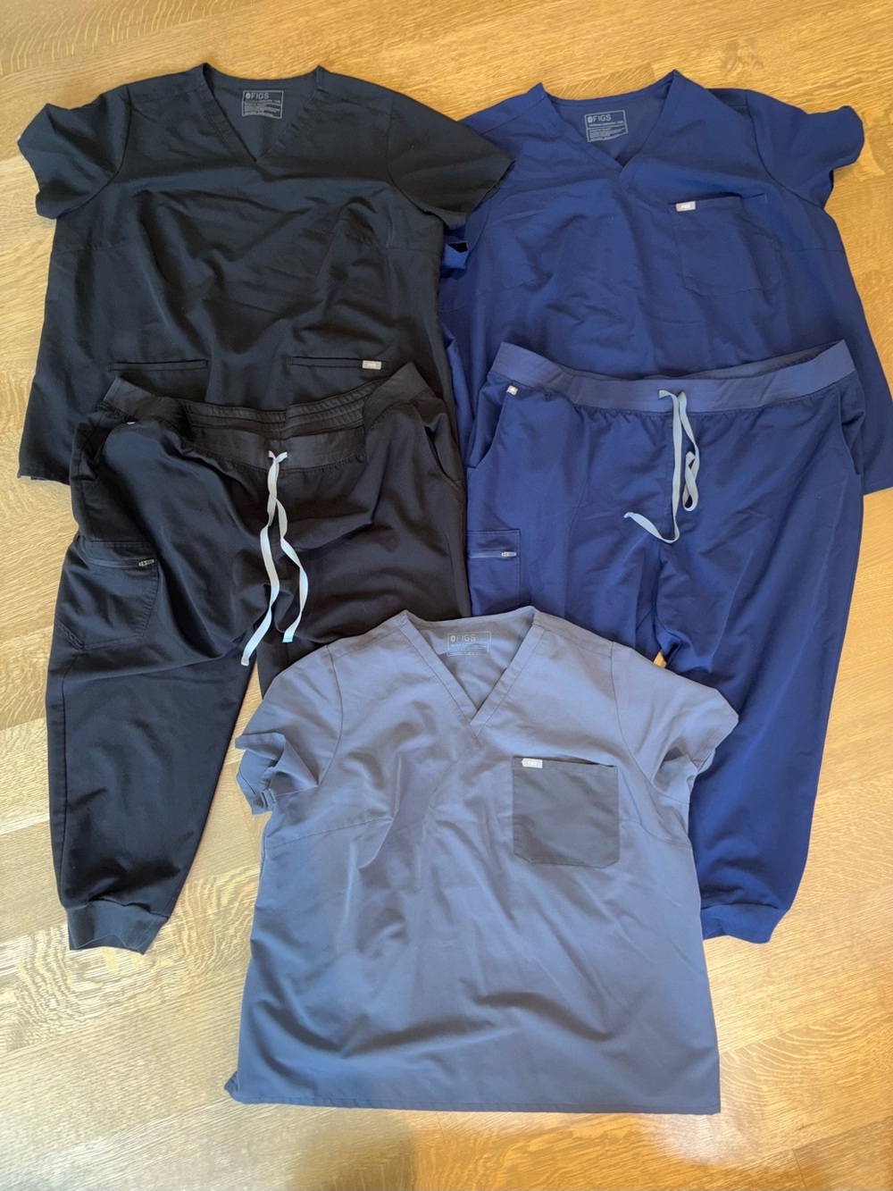 Figs Scrub Tops Casma Catarina High-Rise Zamora Joggers Black Navy Gray 4XL 5XL